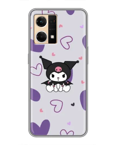 Чехол для OPPO Reno7 Pro 5G с картинкой «Kuromi и лавандовые сердца»