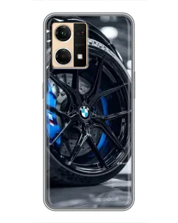 Чехол для OPPO Reno7 Pro 5G с картинкой «Колесо BMW вблизи»