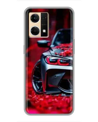 Чехол для OPPO Reno7 Pro 5G с картинкой «Спортивная BMW и цветы» Чехол для OPPO Reno7 Pro 5G с картинкой «Спортивная BMW и цветы»
