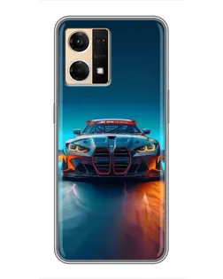 Чехол для OPPO Reno7 Pro 5G с картинкой «BMW — огни неона» Чехол для OPPO Reno7 Pro 5G с картинкой «BMW — огни неона»