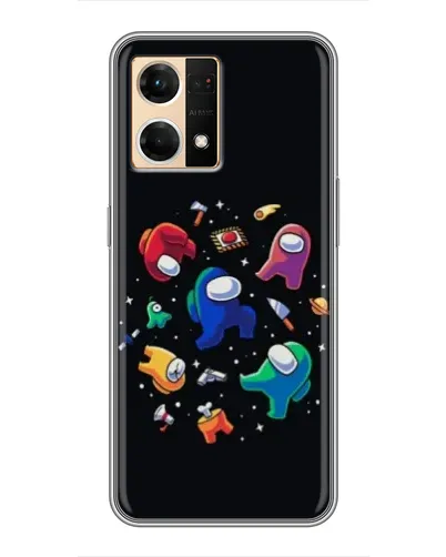 Чехол для OPPO Reno7 Pro 5G с картинкой «Among Us космос»