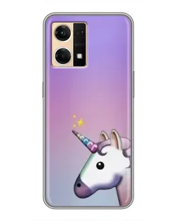 Чехол для OPPO Reno7 Pro 5G с картинкой «Единорог градиент»