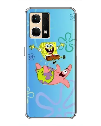 Чехол для OPPO Reno7 Pro 5G с картинкой «Спанч Боб и Патрик»