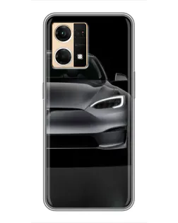 Чехол для OPPO Reno7 Pro 5G с картинкой «Tesla Model S Look»