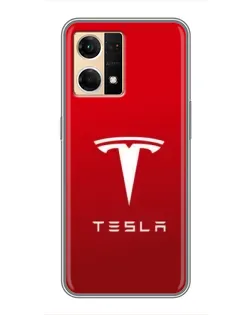 Чехол для OPPO Reno7 Pro 5G с картинкой «Tesla Red Classic»