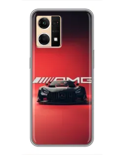 Чехол для OPPO Reno7 Pro 5G с картинкой «Mercedes AMG — красная линия»