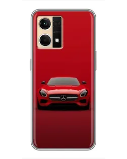 Чехол для OPPO Reno7 Pro 5G с картинкой «Красный Mercedes AMG»