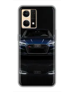 Чехол для OPPO Reno7 Pro 5G с картинкой «Audi — ночное отражение»