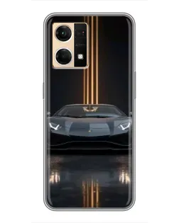 Чехол для OPPO Reno7 Pro 5G с картинкой «Lamborghini золотые линии» Чехол для OPPO Reno7 Pro 5G с картинкой «Lamborghini золотые линии»