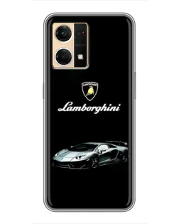 Чехол для OPPO Reno7 Pro 5G с картинкой «Логотип Lamborghini классика»
