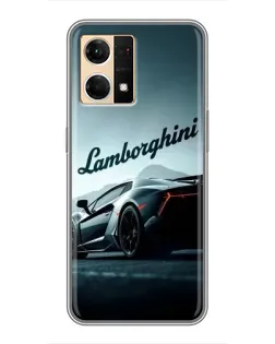 Чехол для OPPO Reno7 Pro 5G с картинкой «Классическая надпись Lamborghini»