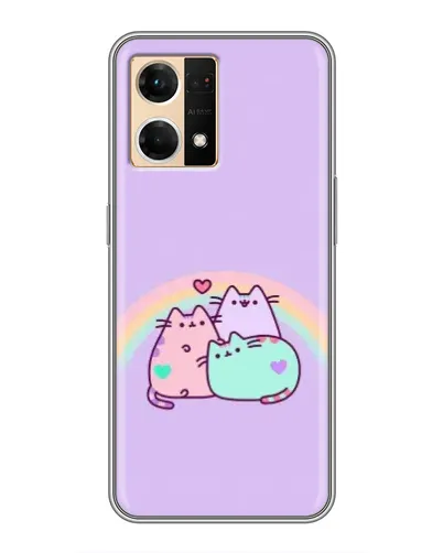 Чехол для OPPO Reno7 Pro 5G с картинкой «Радужные Пушины»