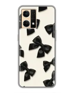 Чехол для OPPO Reno7 Pro 5G с картинкой «Черные бантики»