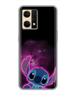 Чехол для OPPO Reno7 Pro 5G с картинкой «Неоновый Stitch»