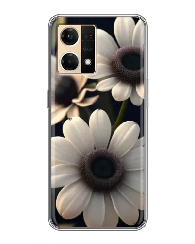 Чехол для OPPO Reno7 Pro 5G с картинкой «Белые маргаритки макро»
