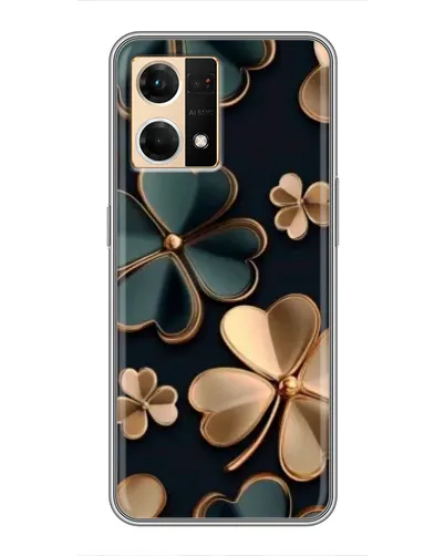 Чехол для OPPO Reno7 Pro 5G с картинкой «Клевер в золоте»