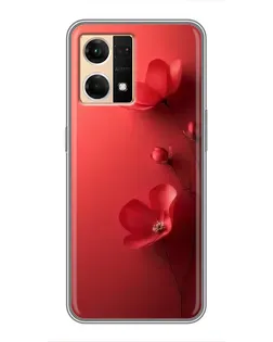 Чехол для OPPO Reno7 Pro 5G с картинкой «Маковые соцветия»