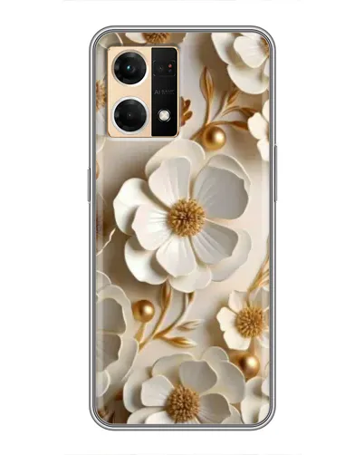 Чехол для OPPO Reno7 Pro 5G с картинкой «Белие бумажние  цвети»