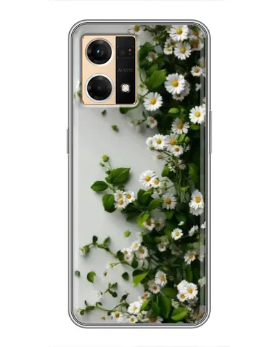 Чехол для OPPO Reno7 Pro 5G с картинкой «Ветка мелких белых цветов»