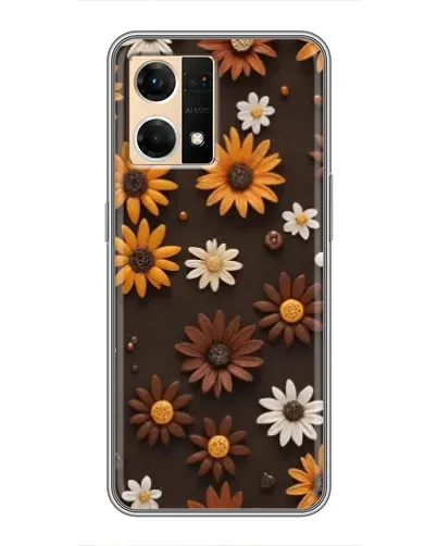 Чехол для OPPO Reno7 Pro 5G с картинкой «Узор из маленьких подсолнухов»