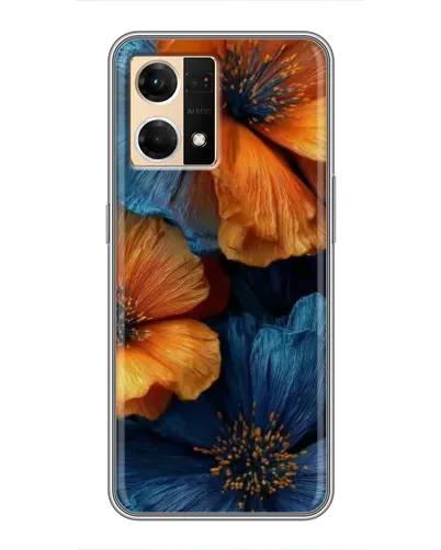 Чехол для OPPO Reno7 Pro 5G с картинкой «Яркая сине-оранжевая флора» Чехол для OPPO Reno7 Pro 5G с картинкой «Яркая сине-оранжевая флора»