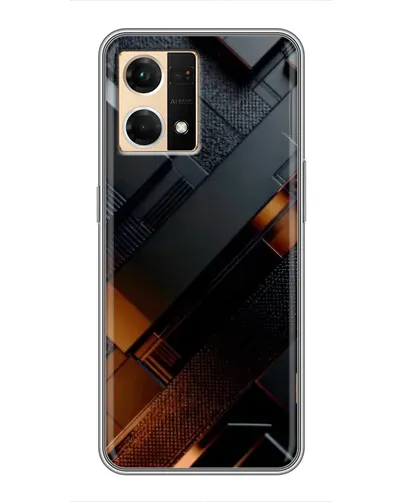 Чехол для OPPO Reno7 Pro 5G с картинкой «Черные геометрические блоки» Чехол для OPPO Reno7 Pro 5G с картинкой «Черные геометрические блоки»