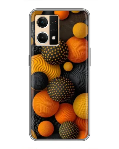 Чехол для OPPO Reno7 Pro 5G с картинкой «Объемные оранжевые сферы» Чехол для OPPO Reno7 Pro 5G с картинкой «Объемные оранжевые сферы»