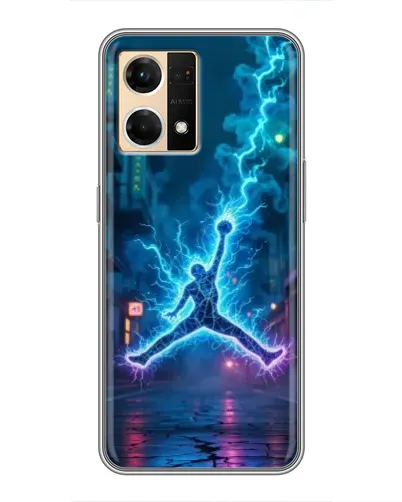 Чехол для OPPO Reno7 4G с картинкой «Jordan Gold Jumpman»