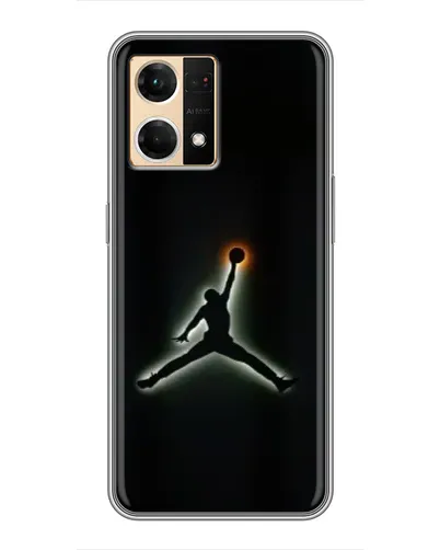 Чехол для OPPO Reno7 4G с картинкой «Jordan Gradient Logo»