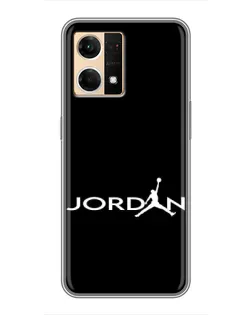 Чехол для OPPO Reno7 4G с картинкой «Jordan White Logo»