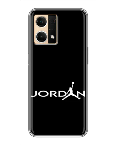 Чехол для OPPO Reno7 4G с картинкой «Jordan White Logo»