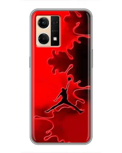 Чехол для OPPO Reno7 4G с картинкой «Jordan Red Smoke»