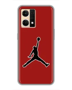 Чехол для OPPO Reno7 4G с картинкой «Jordan Red Back»