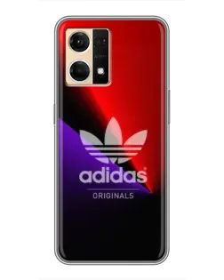 Чехол для OPPO Reno7 4G с картинкой «Adidas Red Neon»