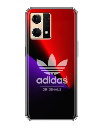 Чехол для OPPO Reno7 4G с картинкой «Adidas Red Neon» Чехол для OPPO Reno7 4G с картинкой «Adidas Red Neon»