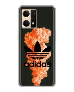 Чехол для OPPO Reno7 4G с картинкой «Оранжевый дым Adidas» Чехол для OPPO Reno7 4G с картинкой «Оранжевый дым Adidas»