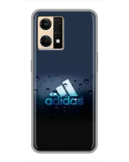 Чехол для OPPO Reno7 4G с картинкой «Adidas Water Drops» Чехол для OPPO Reno7 4G с картинкой «Adidas Water Drops»