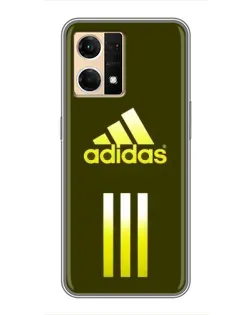 Чехол для OPPO Reno7 4G с картинкой «Оливковый градиент Adidas»