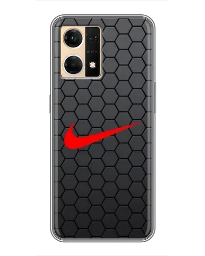 Чехол для OPPO Reno7 4G с картинкой «Nike — карбоновая сетка»