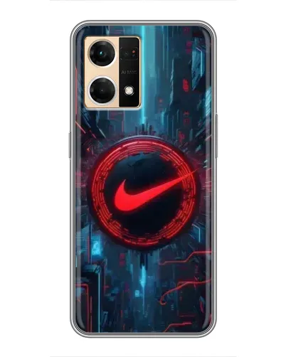 Чехол для OPPO Reno7 4G с картинкой «Техногенный стиль Nike»