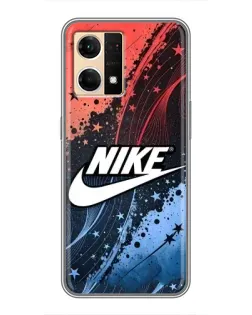 Чехол для OPPO Reno7 4G с картинкой «Градиентный принт Найк» Чехол для OPPO Reno7 4G с картинкой «Градиентный принт Найк»