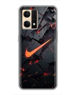 Чехол для OPPO Reno7 4G с картинкой «Nike — эффект разломов» Чехол для OPPO Reno7 4G с картинкой «Nike — эффект разломов»
