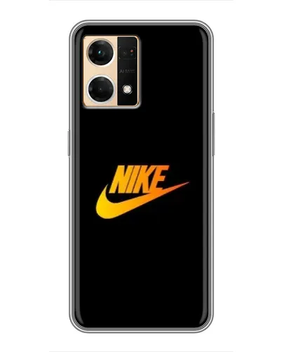 Чехол для OPPO Reno7 4G с картинкой «Золотой логотип Nike»