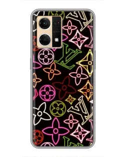 Чехол для OPPO Reno7 4G с картинкой «Неоновый микс Nike»