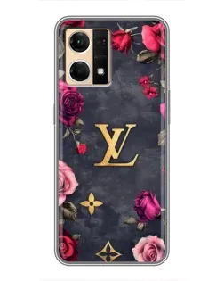 Чехол для OPPO Reno7 4G с картинкой «Цветочный Louis Vuitton»