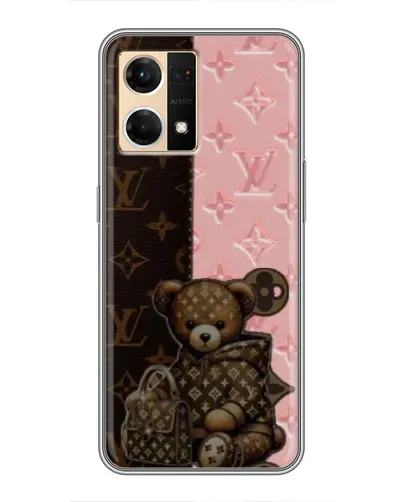 Чехол для OPPO Reno7 4G с картинкой «Мишка в стиле LV»