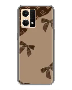 Чехол для OPPO Reno7 4G с картинкой «LV — кофейный атлас»
