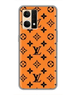 Чехол для OPPO Reno7 4G с картинкой «Оранжевый стиль LV»