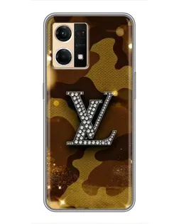 Чехол для OPPO Reno7 4G с картинкой «Камуфляжный Louis Vuitton»