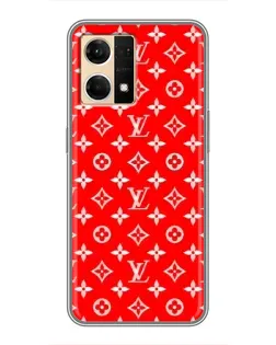 Чехол для OPPO Reno7 4G с картинкой «Яркий паттерн LV»